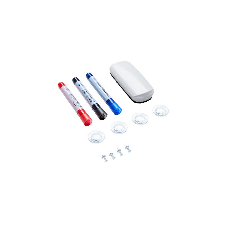 Heartwood Mobile Magnetic Glass Whiteboard & Felt Tackboard