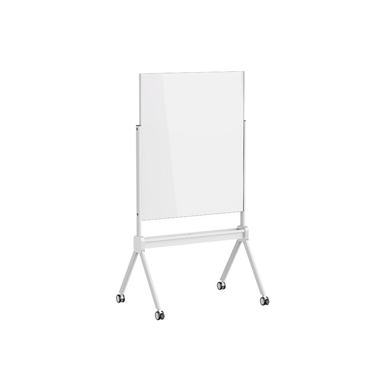Heartwood Mobile Magnetic Glass Whiteboard & Felt Tackboard