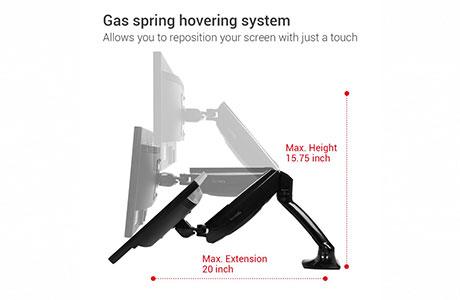 Pneumatic Single Monitor Arm