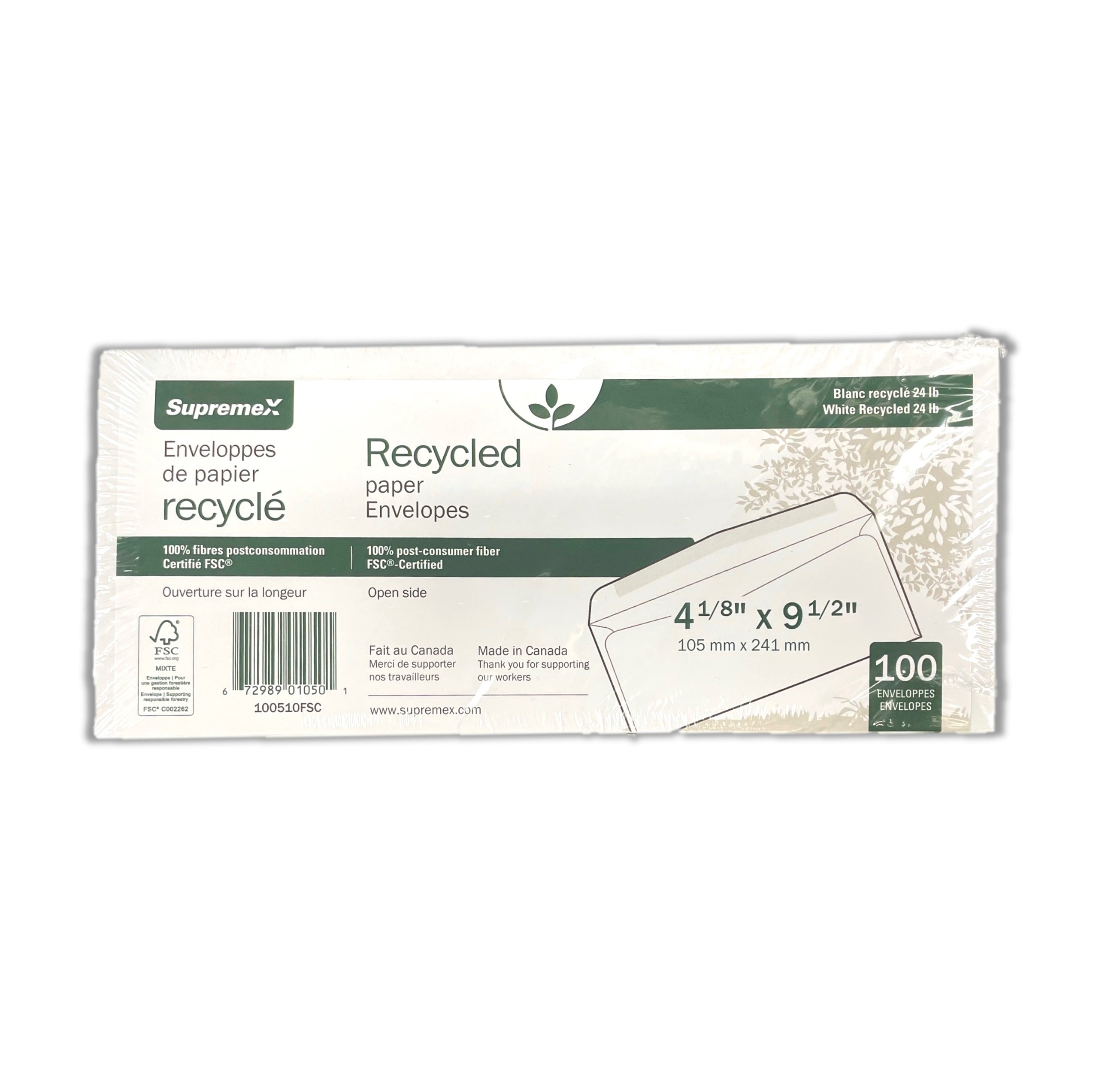 Envelopes No.10 Recycled 100pk