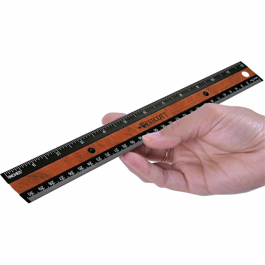 Westcott 12" KleenEarth Faux Burled Wood Ruler