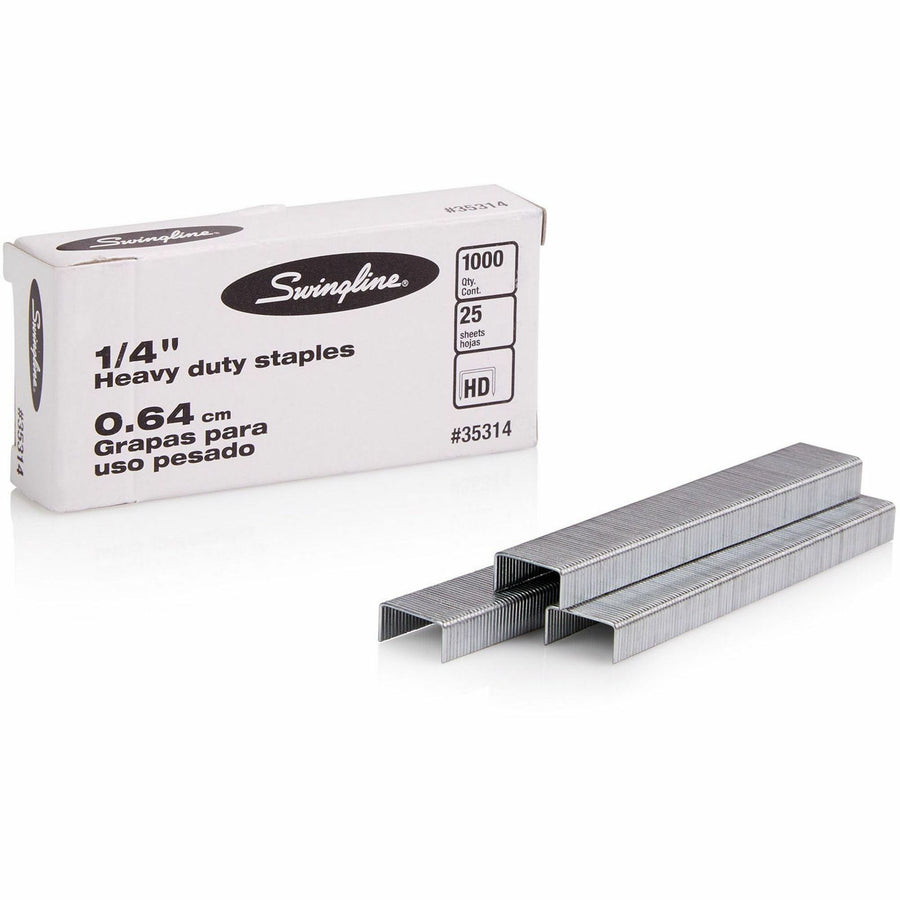 Swingline Premium Heavy-Duty Staples - 1/4" Leg, 1000-Box