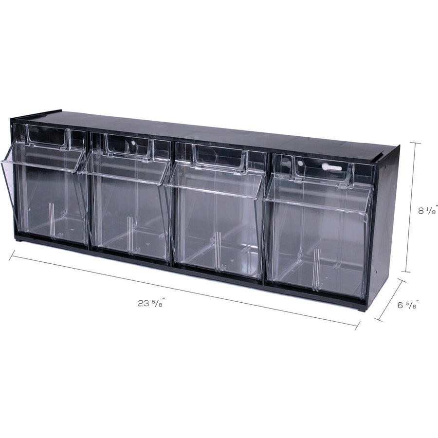 Deflecto Tilt Bin Interlocking Multi-Bin Storage Organizer (Model 1)