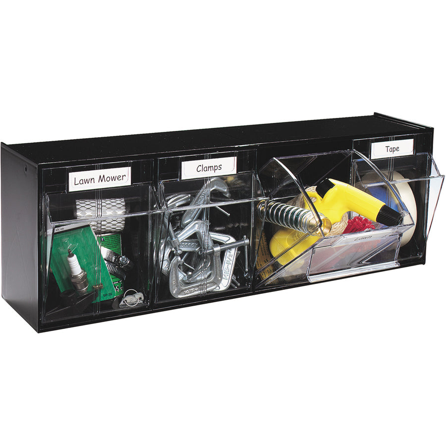 Deflecto Tilt Bin Interlocking Multi-Bin Storage Organizer (Model 1)