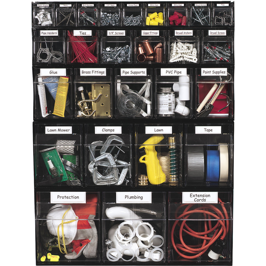 Deflecto Tilt Bin Interlocking Multi-Bin Storage Organizer (Model 1)