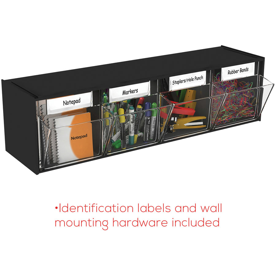 Deflecto Tilt Bin Interlocking Multi-Bin Storage Organizer (Model 1)