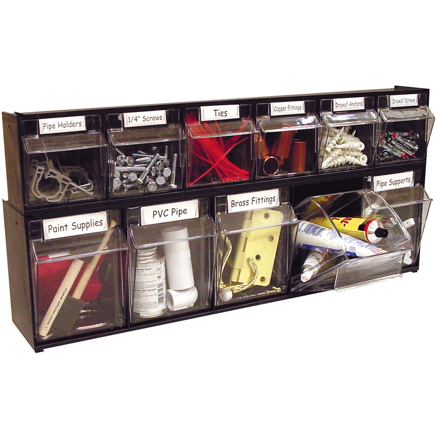 Deflecto Tilt Bin Interlocking Multi-Bin Storage Organizer 0.5mm