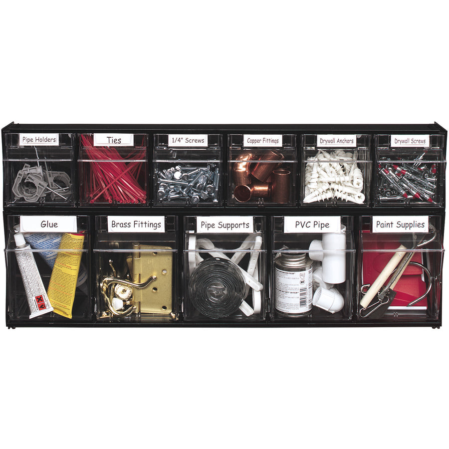 Deflecto Tilt Bin Interlocking Multi-Bin Storage Organizer (Model 3)