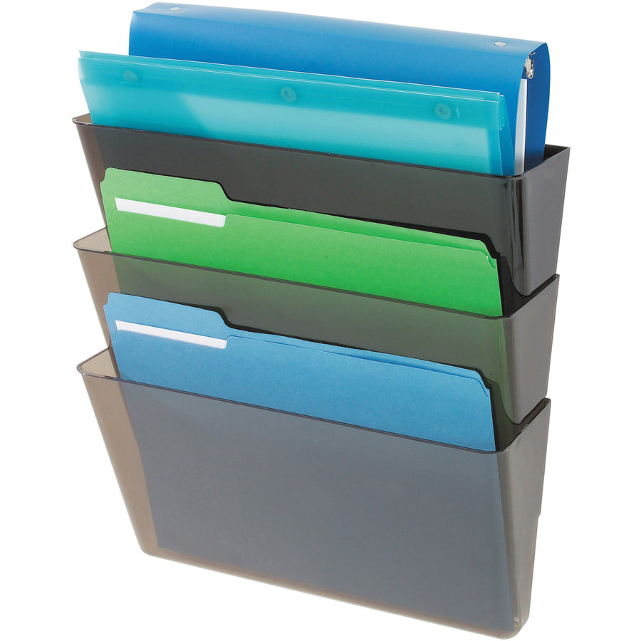 Deflecto Stackable DocuPocket Set - Black
