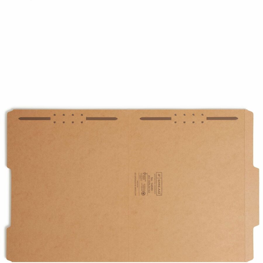 Smead 2/5 Tab Cut Letter Recycled Fastener Folder