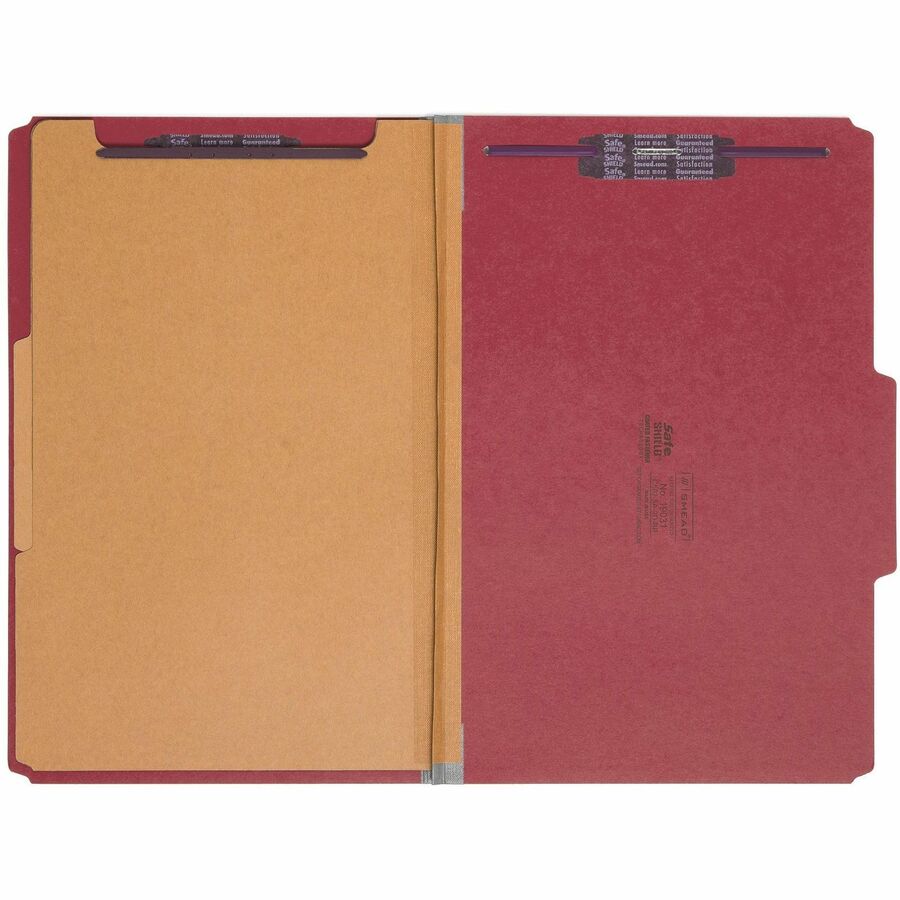 Smead SafeSHIELD 2/5 Tab Cut Legal Recycled Classification Folder - SMD19091