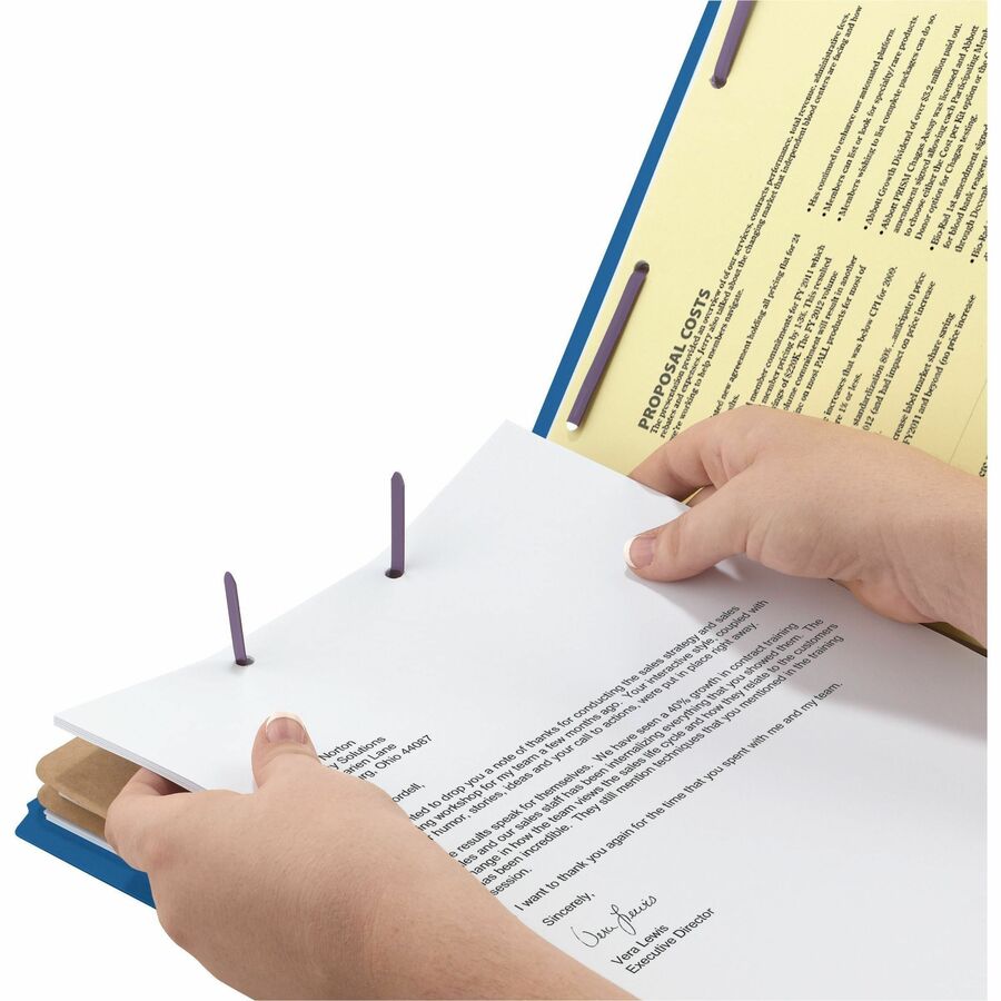 Smead SafeSHIELD 2/5 Tab Cut Legal Recycled Classification Folder - SMD19091
