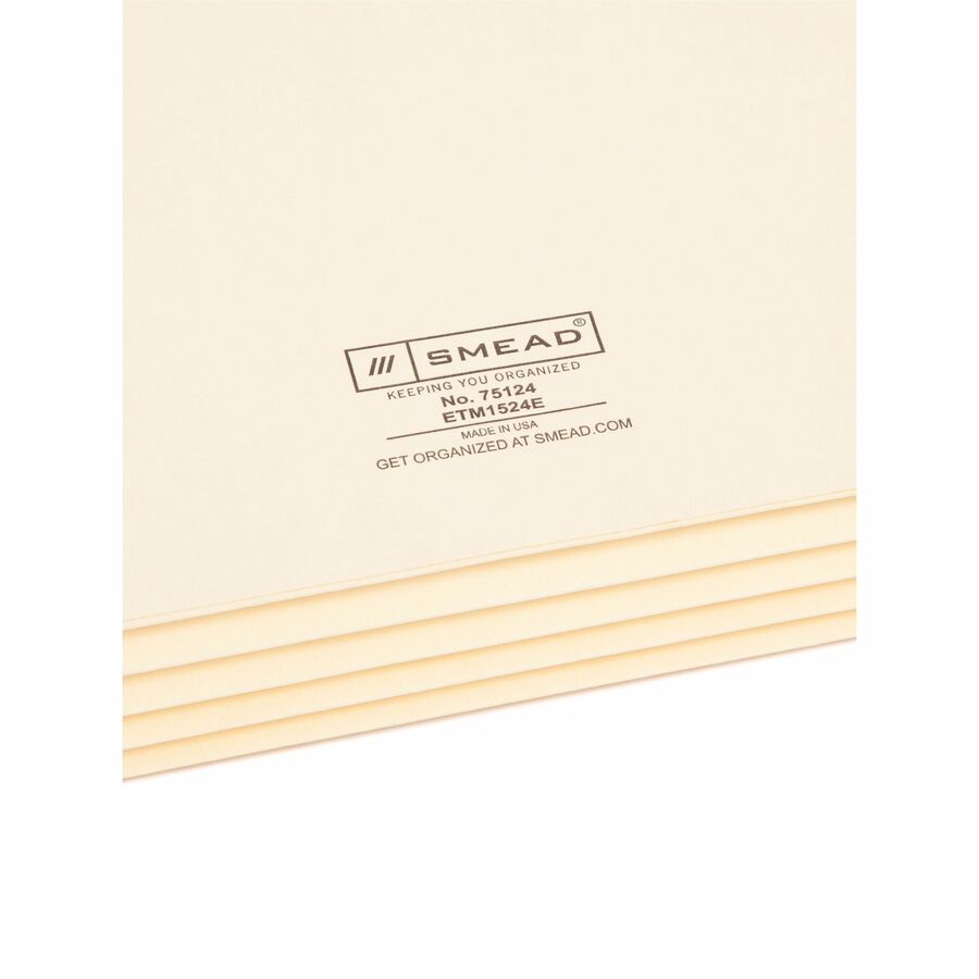 Smead Straight Tab Cut Letter Recycled File Pocket - SMD75124