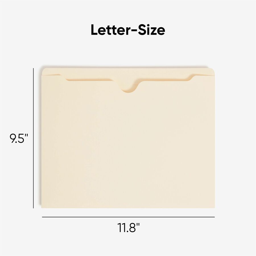 Smead Straight Tab Cut Letter Recycled File Jacket - SMD75715