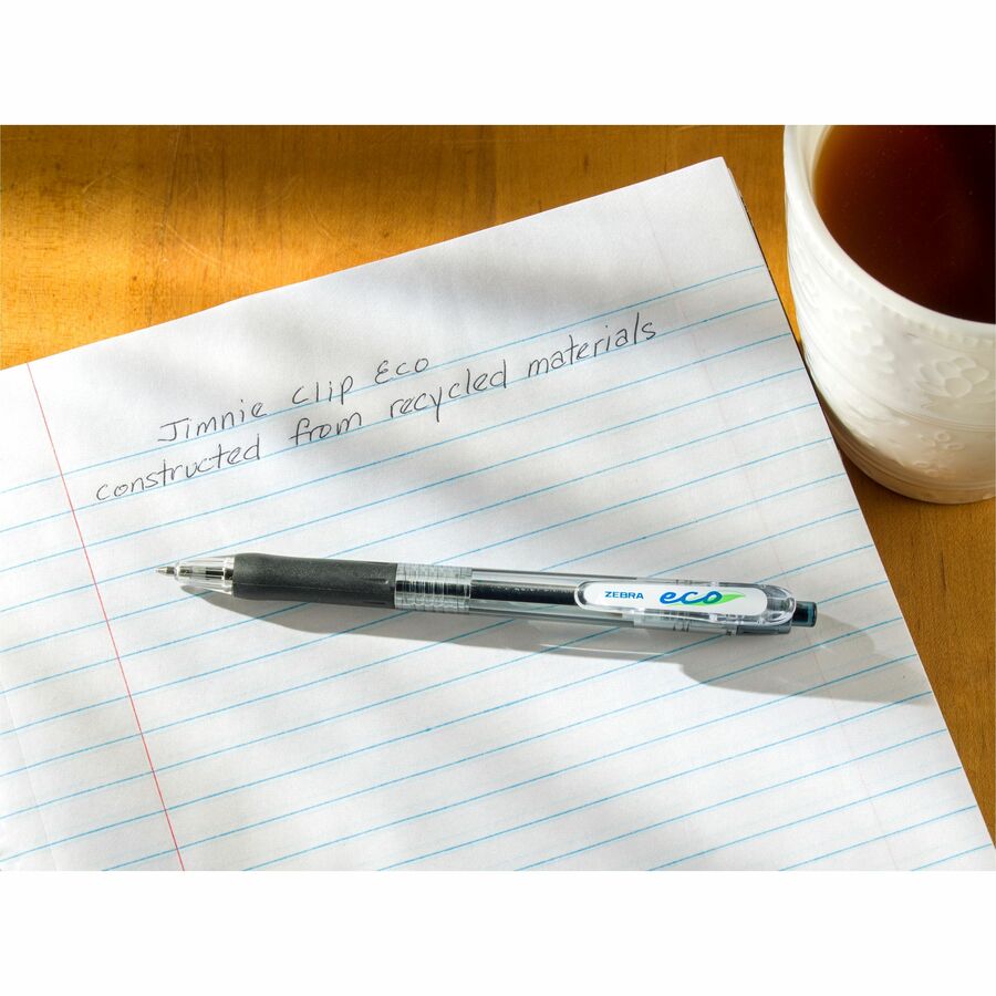 Zebra Pen Eco Jimnie Clip Retractable Ballpoint Pens - 22510