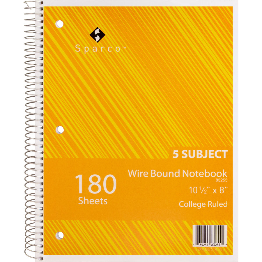 Sparco Wirebound College Ruled Notebooks - SPR83255