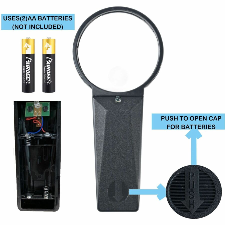 Sparco Illuminated Handheld Magnifier — 2X/4X
