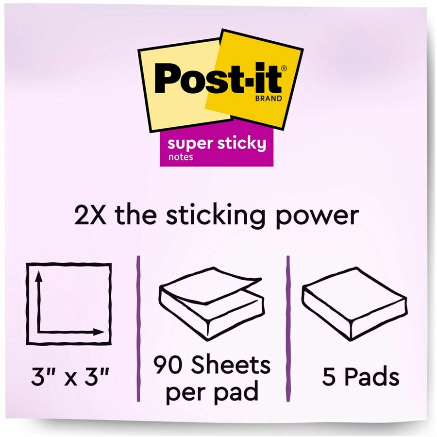Post-it&reg; Super Sticky Notes - Energy Boost Color Collection - Orange, 3-Pack