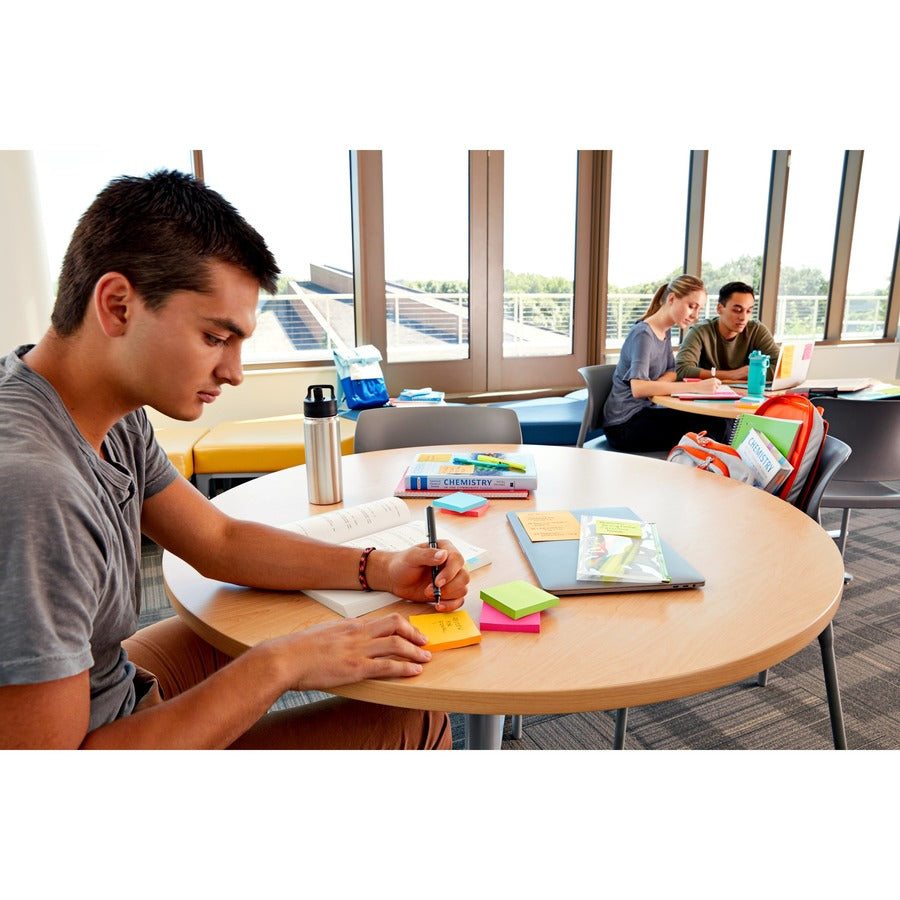 Post-it&reg; Super Sticky Notes - Energy Boost Color Collection - Orange, 3-Pack