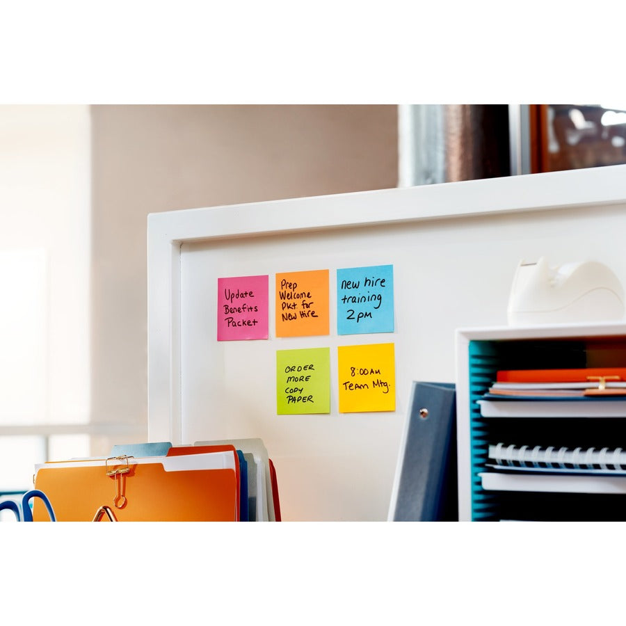 Post-it&reg; Super Sticky Notes - Energy Boost Color Collection - Orange, 3-Pack