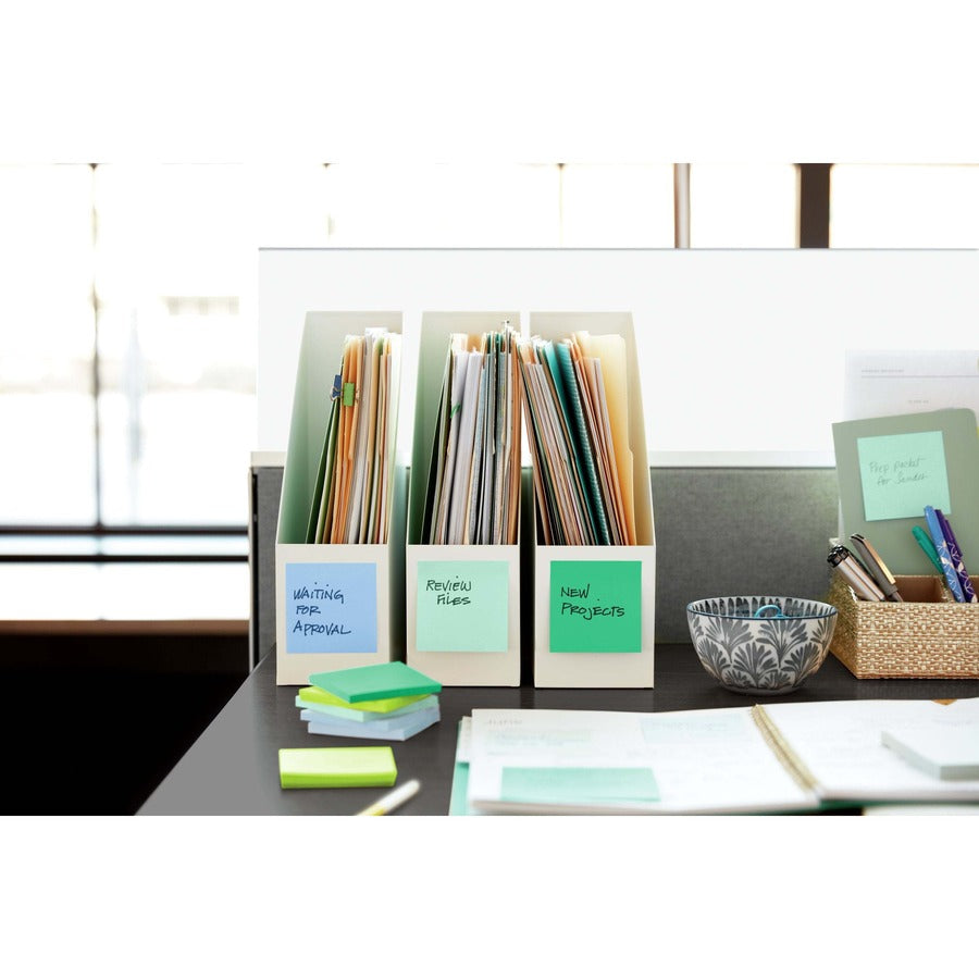 Post-it® Super Sticky Recycled Notes - Oasis Color Collection