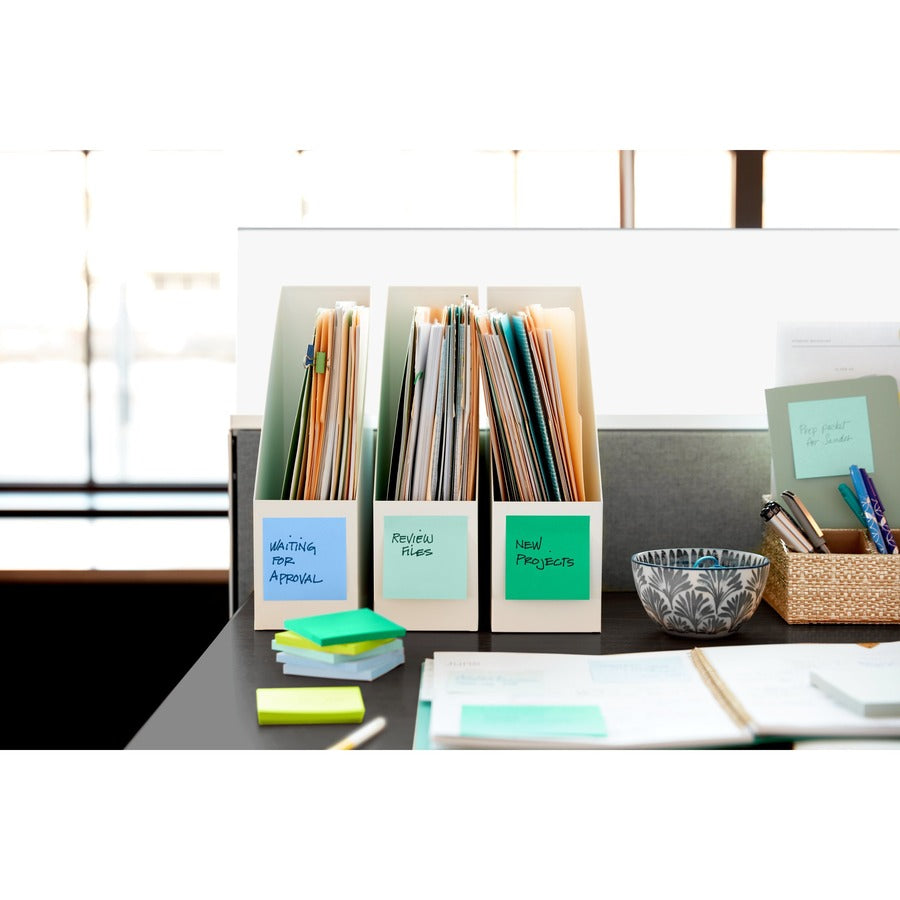 Post-it® Super Sticky Recycled Notes - Oasis Color Collection