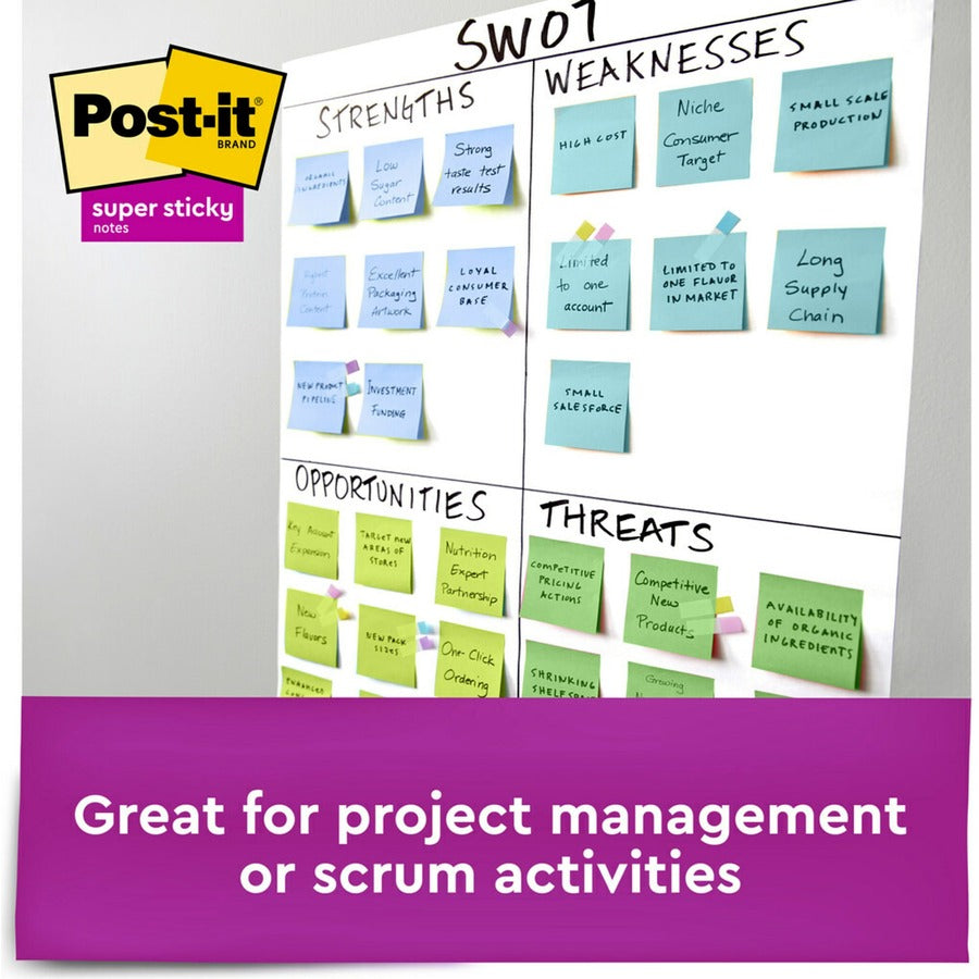 Post-it® Super Sticky Recycled Notes - Oasis Color Collection