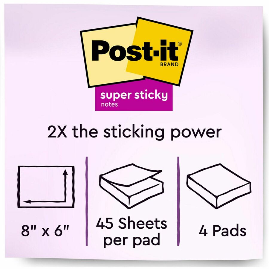 Post-it® Super Sticky Lined Meeting Notepads