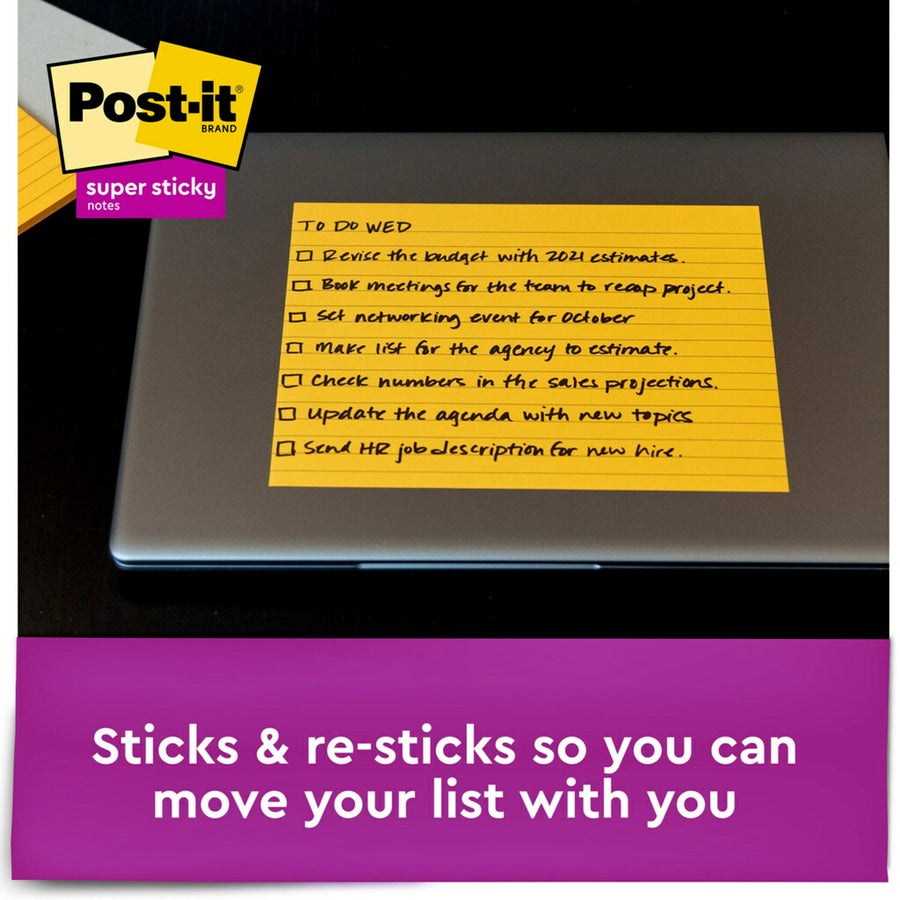 Post-it® Super Sticky Lined Meeting Notepads