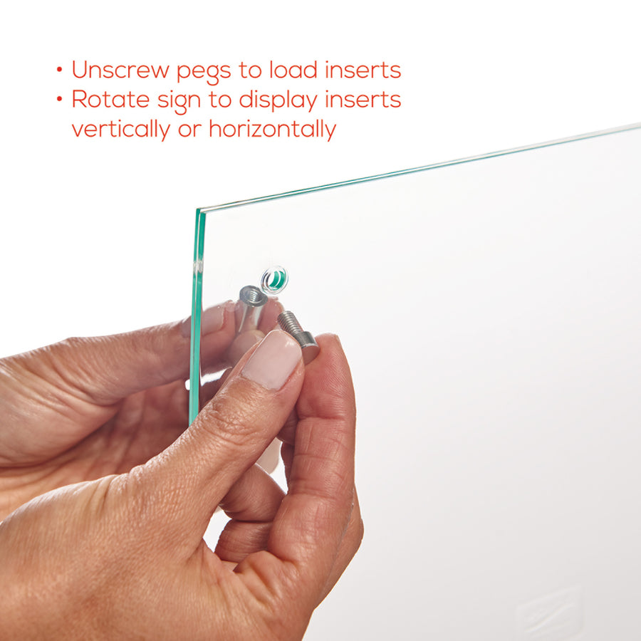 Deflecto Superior Image Curved Edge Sign Holder