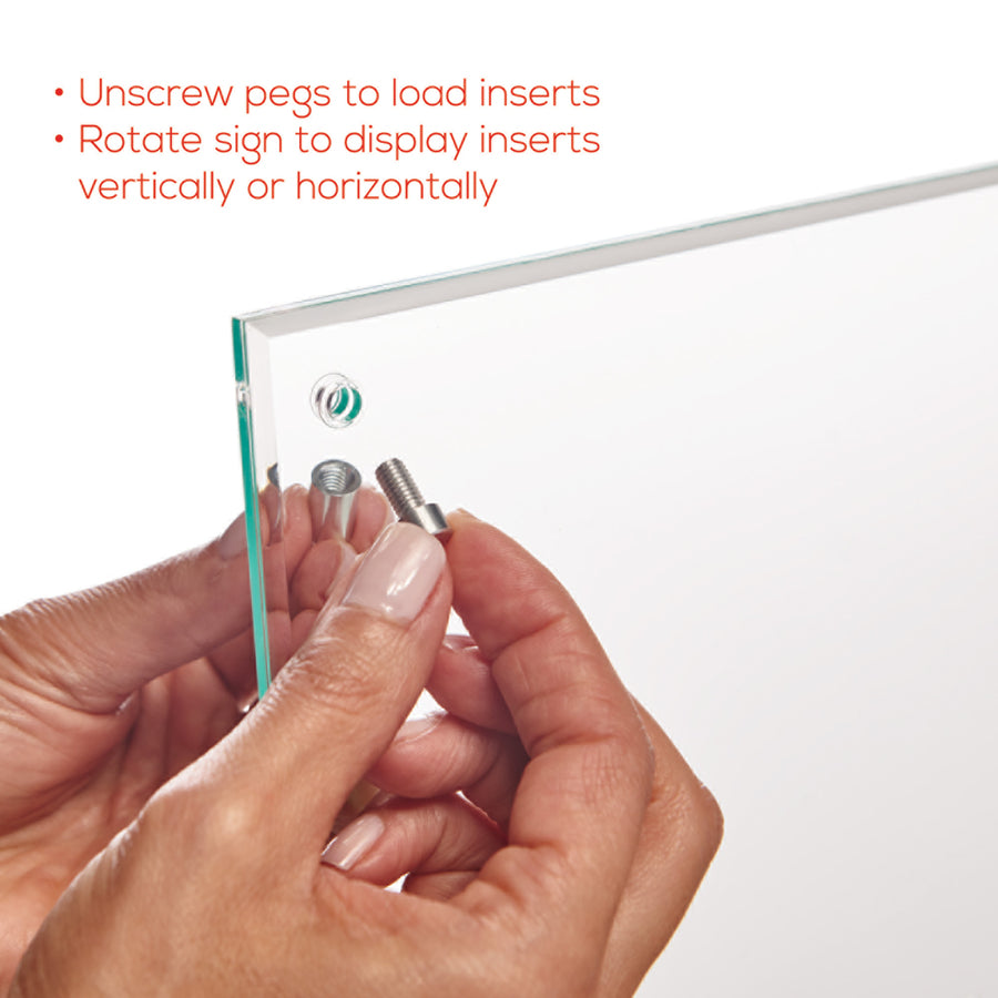 Deflecto Superior Image Beveled Edge Sign Holder