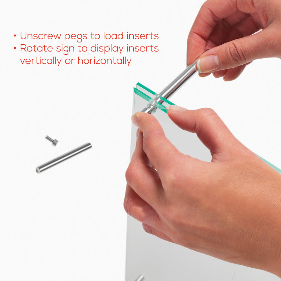 Deflecto Superior Image Beveled Edge Sign Holder