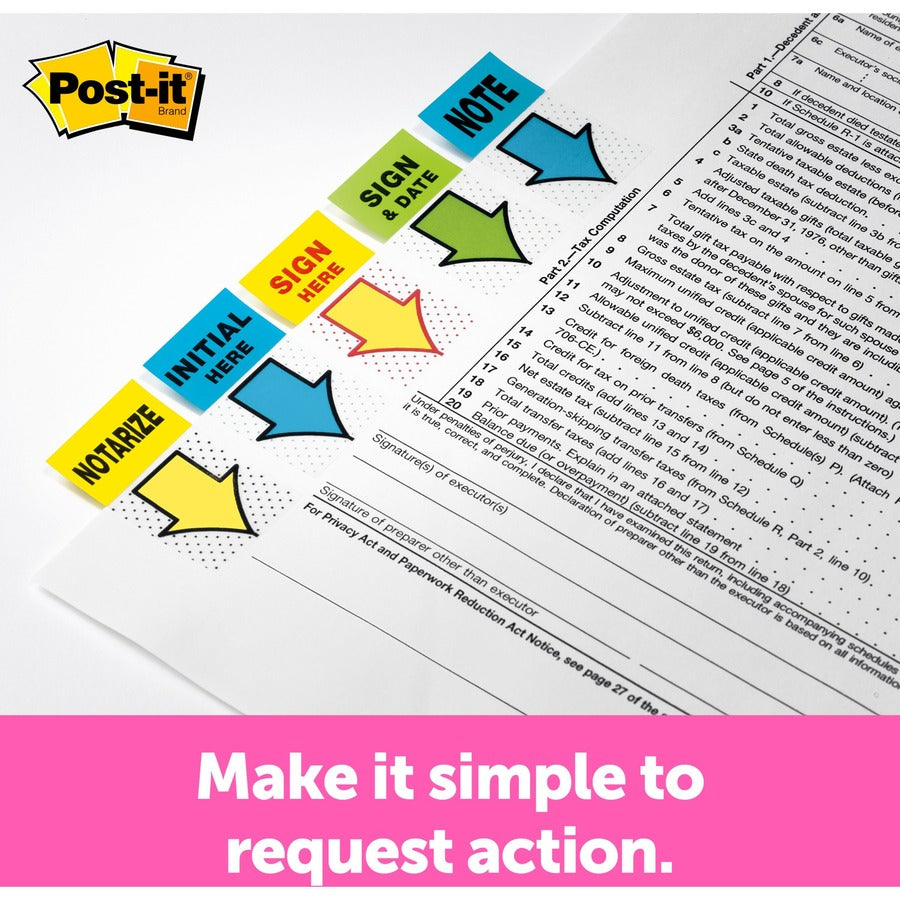 Post-it&reg; Message Flags - 120-Pack