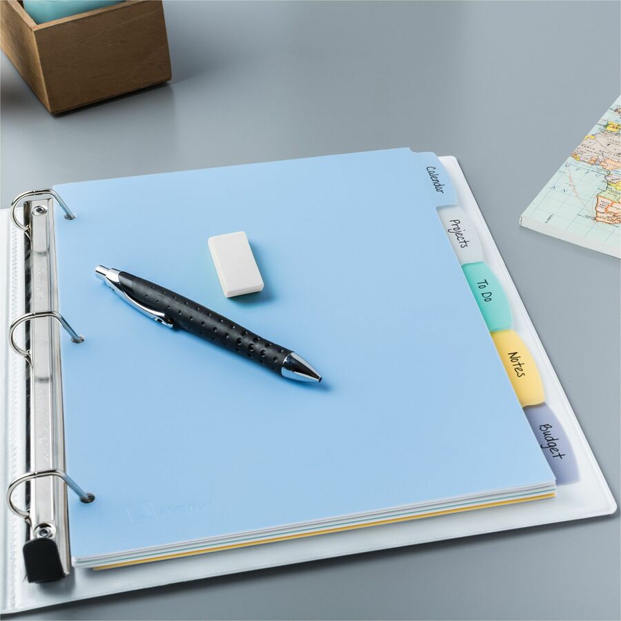 Avery® Big Tab„¢ Write & Erase Plastic Dividers, 5 tabs, 1 set