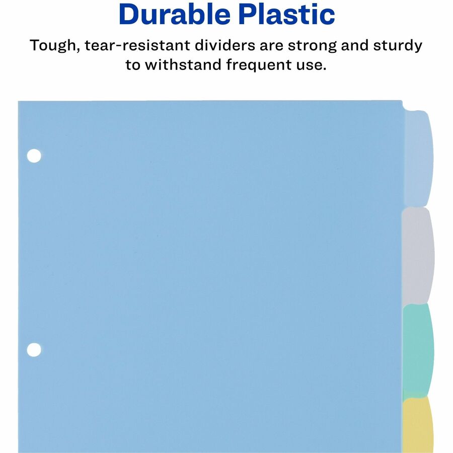Avery® Big Tab„¢ Write & Erase Plastic Dividers, 5 tabs, 1 set
