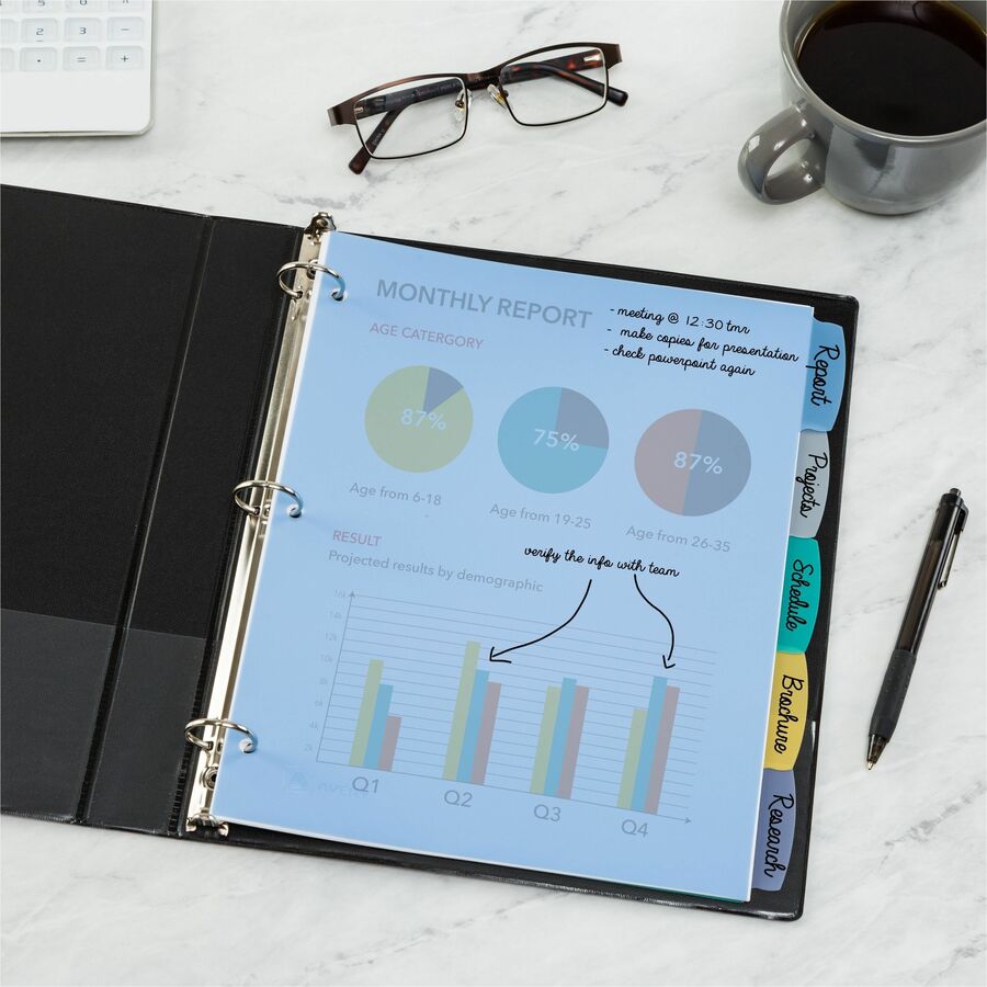 Avery® Big Tab„¢ Write & Erase Plastic Dividers, 5 tabs, 1 set
