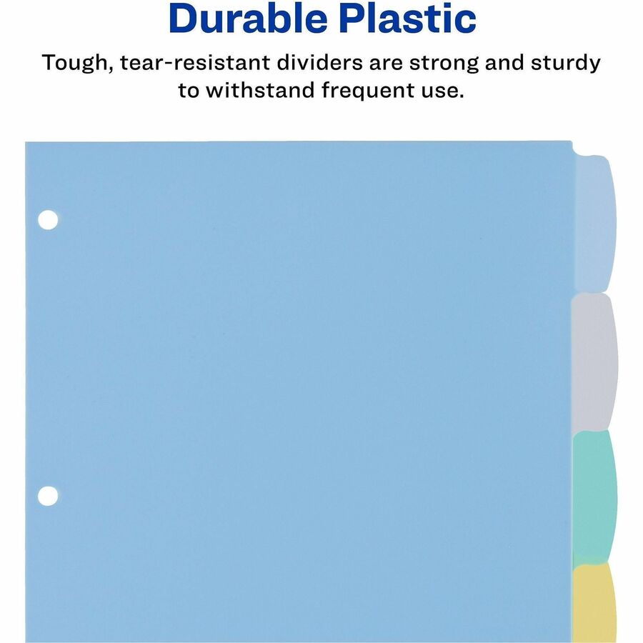 Avery Big Tab™ Intercalaires en plastique réinscriptibles, 8 onglets, 1 jeu