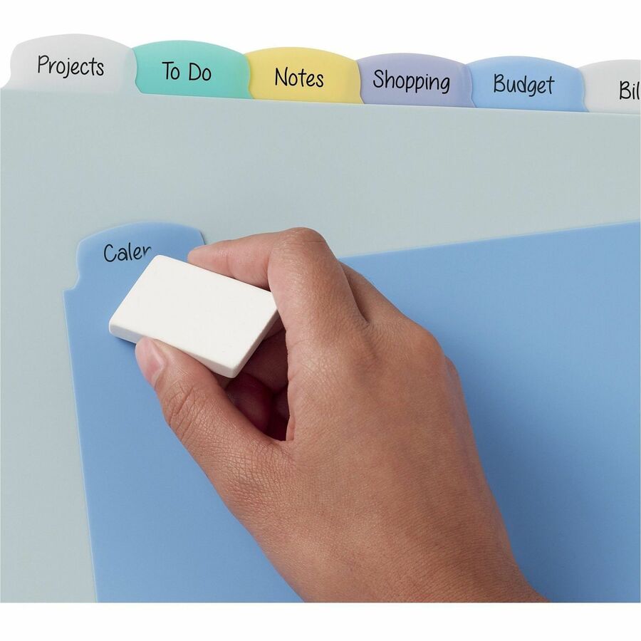 Avery Big Tab™ Intercalaires en plastique réinscriptibles, 8 onglets, 1 jeu