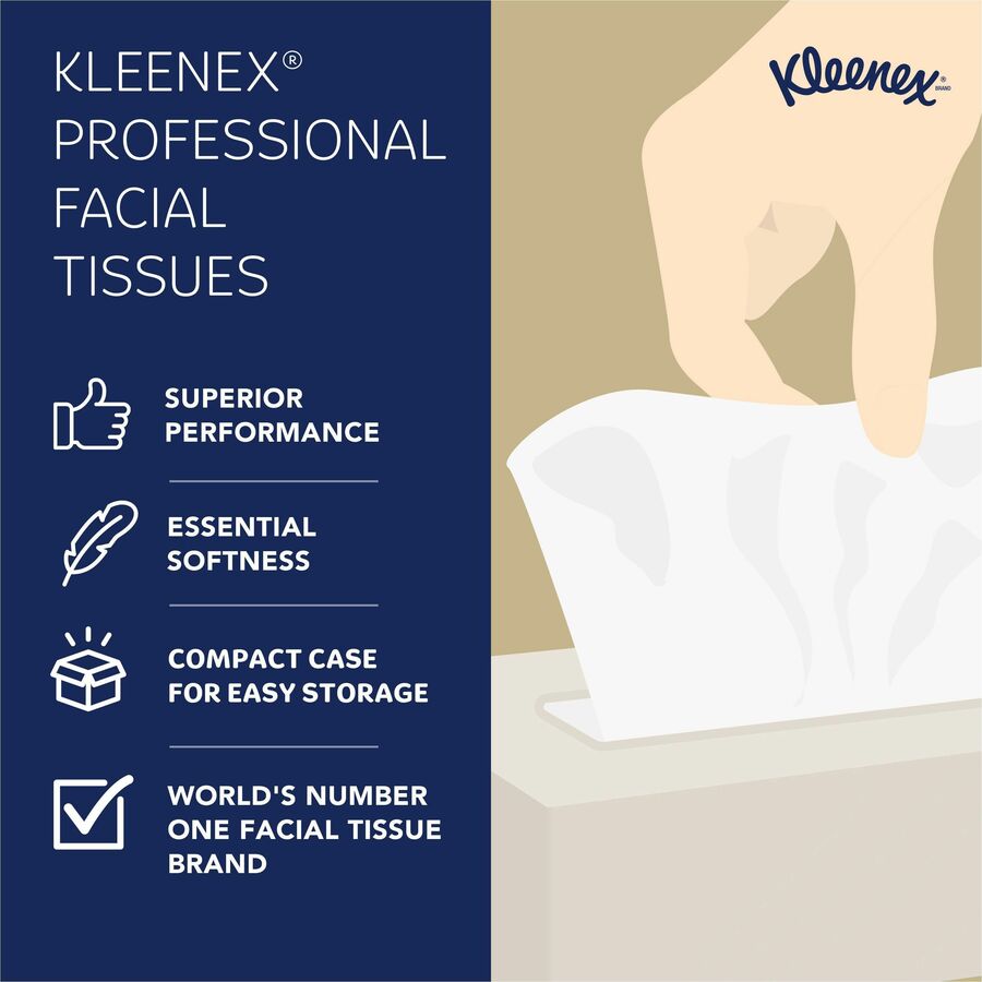 Kleenex Professional Facial Tissue for Business - Flat Box
