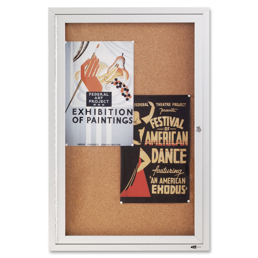 Quartet Enclosed Bulletin Board for Indoor Use - QRT23670