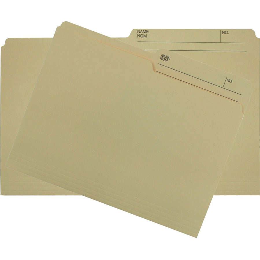 Hilroy Recycled File Folders - Letter, Manila, 100-Box