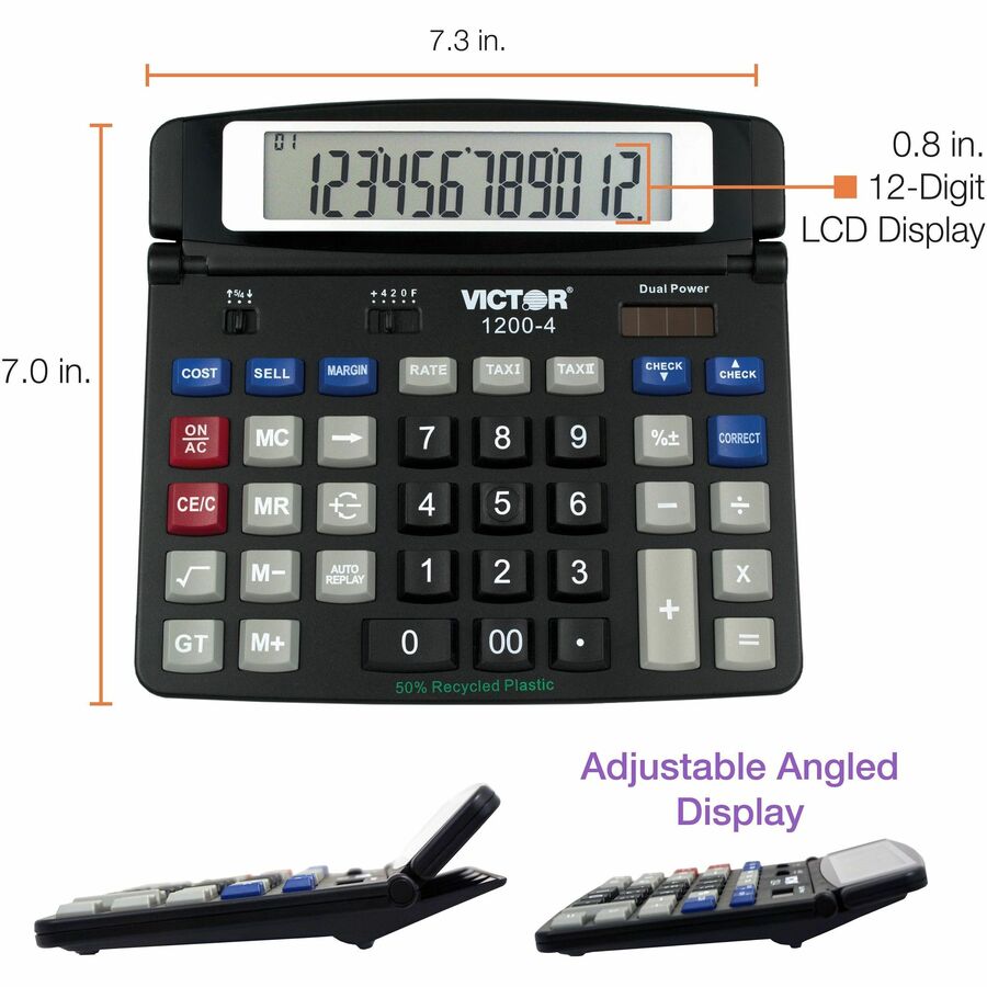 Victor 1200-4 Desktop Calculator — 12-Digit