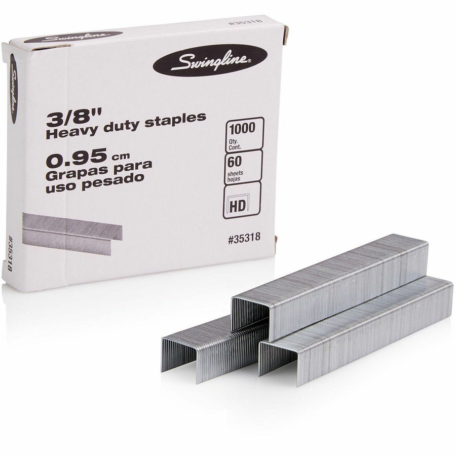 Swingline Premium Heavy-Duty Staples - 3/8" Leg, 1,000-Count