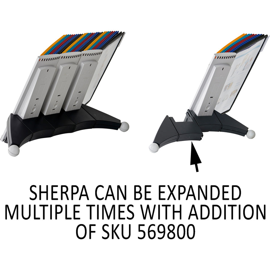 DURABLE Sherpa Desk Reference System — 10-Panel, Assorted