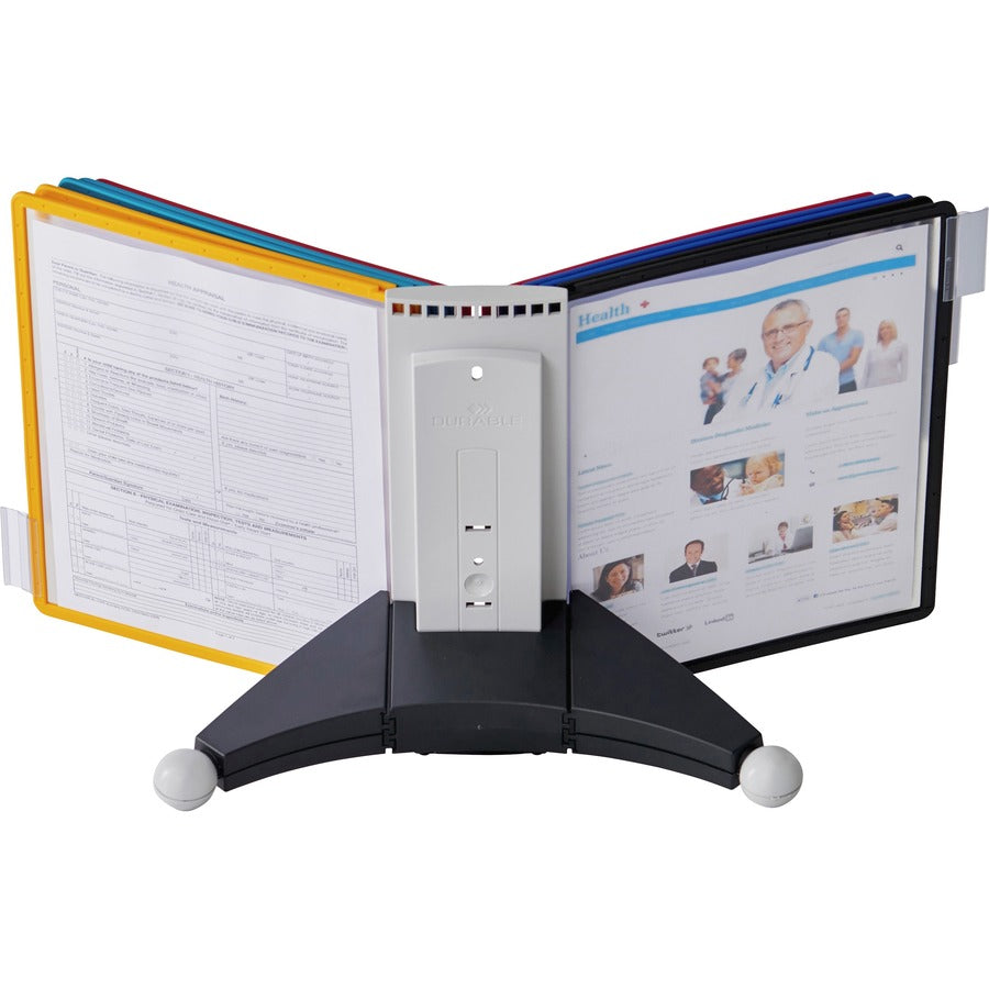 DURABLE Sherpa Desk Reference System — 10-Panel, Assorted