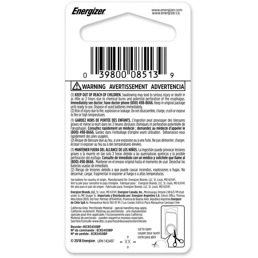 Energizer 2450 Lithium Coin Battery