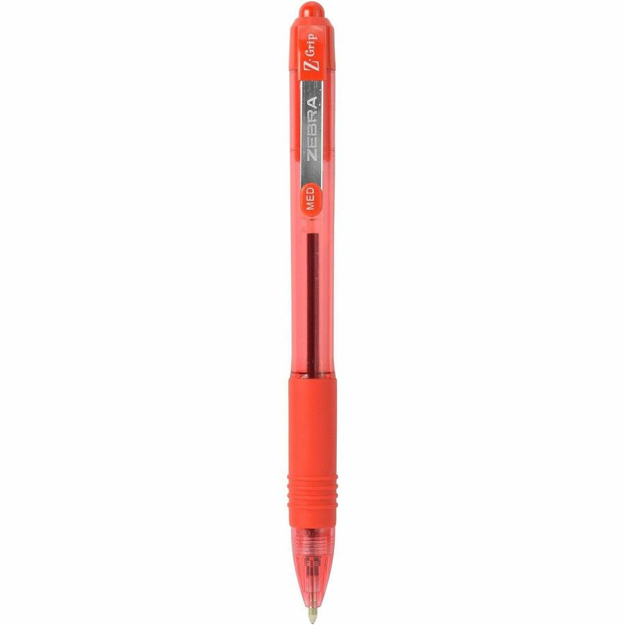 Zebra Z-Grip Retractable Ballpoint Pens Red