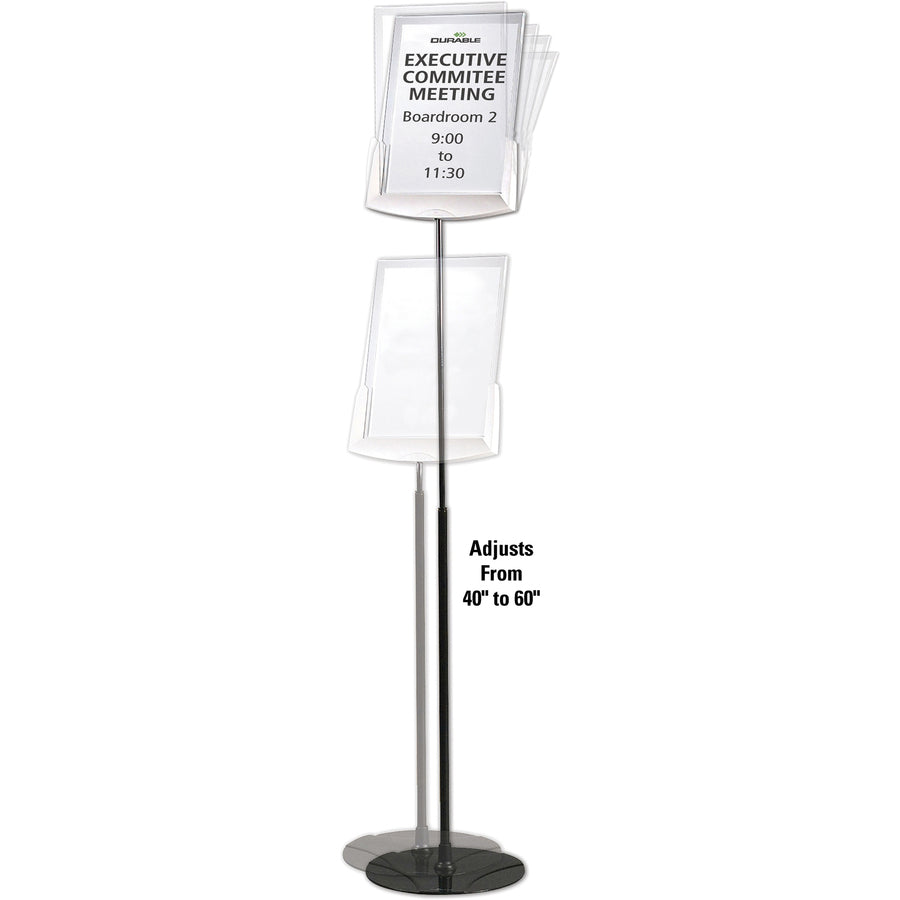 Durable Floor Model Sign Holder — Adjustable, Letter