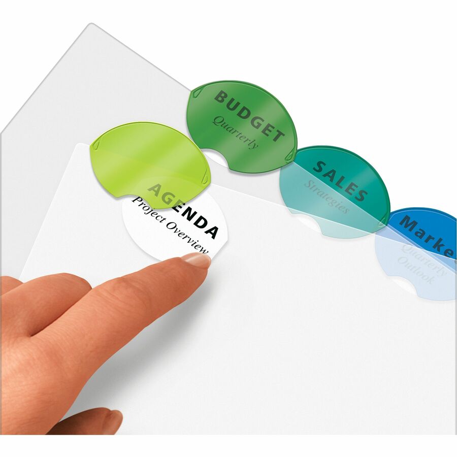 Avery® Insertable Style Edge„¢ Plastic Dividers, 8 tabs, 1 set