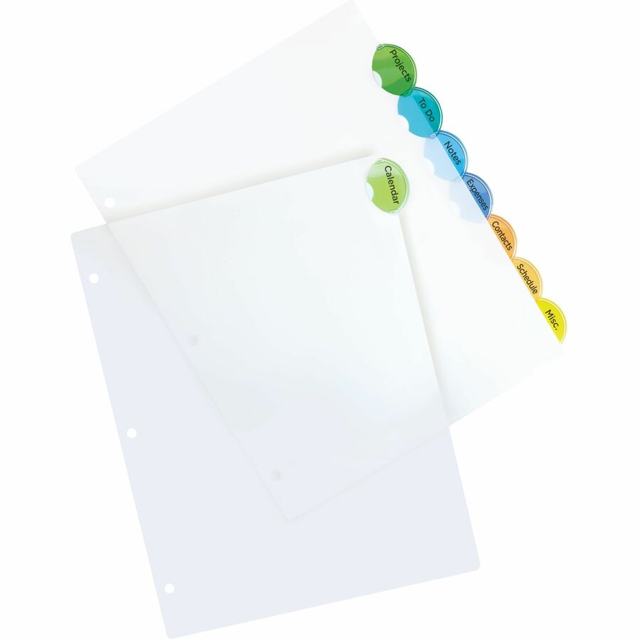 Avery® Insertable Style Edge„¢ Plastic Dividers, 8 tabs, 1 set